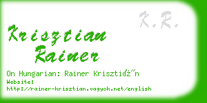 krisztian rainer business card